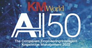 KMWorld 2022 AI 50 award